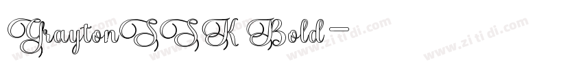 GraytonSSK Bold字体转换